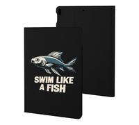 Swim Like A Fish Slim Case Compatible with iPad 10th 9th 8th 7th Generation 2022 2021 2020 2019 Protective Cover Stand
