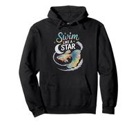 Swim Like A Star Cosmic Betta Fish Art Pullover Hoodie