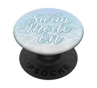 Swim Mode On Funny Swimming Popgrip and Swimming Pool PopSockets Adhesive PopGrip