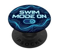 Swim Mode On Funny Swimming Popgrip and Swimming Pool PopSockets Adhesive PopGrip