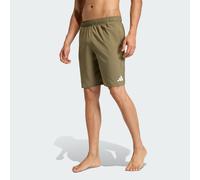 adidas Men's Swim Shorts 8 INCH, Olive strata/White, XS