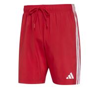 adidas Men's 3 Stripes Swim 8 Inch Swimwear, Better Scarlet/White, L
