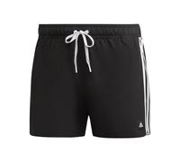 adidas Men's 3-Stripes CLX Very-Short-Length Swim Shorts, Black / White, S