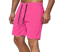 Swim Shorts Men Plain Quick Drying Swimming Trunks Elasticated Waist Board Shorts with Pockets Outdoors Sports Holiday Beach Pools Surfing Boardshorts Summer Casual Short Pants Beachwear