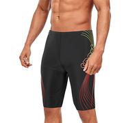 Swim Shorts,Men Tether Print Prevention Embarrassment Swimming Spa Beach Five Point Swimwear