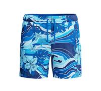 Men's Redondo Edge Printed Swim Shorts Navy/Blue - L Peacoat L