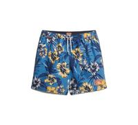 Superdry Men's 43 cm Long Swimming Shorts with Hawaiian Print, Tropical Blues, L