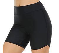 Swim Shorts Women Blue, Quick Dry V Neck Bathing Suit Bottoms Colour Blocking Swim Shorts Womens Tummy Control High Waist Swimming Board Shorts Mothers Gifts Cheap Gifts