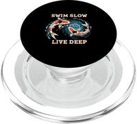 Swim Slow Live Deep Koi Fish Lover PopSockets PopGrip for MagSafe