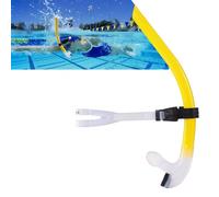 swim snorkel for lap swimming,adult swimmers snorkeling gear for swimming snorkel training in pool and Open Water,Center Mount Comfortable Silicone Mouthpiece One-Way Purge Valve