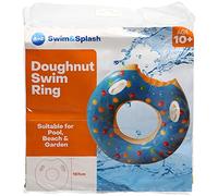 Swim&Splash Doughnut Swim Ring, 107cm, Pool Beach Garden Float, Age 10+, Blue