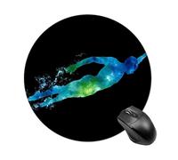 Swim Swimmer Swimming Round Mouse Pad Non-Slip Rubber Base Mousepad Gaming Office Small Pads