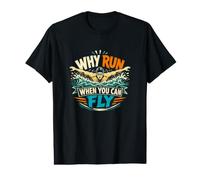 Swim Team Butterfly Why Run When You Can Fly Humor Value Graphic T-Shirt