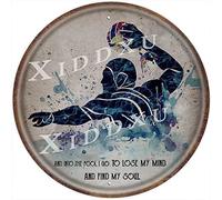 Swim to Lose My Mind and Find My Soul Round Metal Wreath Sign Funny Summer Tin Sign Bar Coffee Home Kitchen Room Art Wall Plaque Decor Gift Outdoor Indoor Craft Embellishment Vintage Mural 12x12 Inch