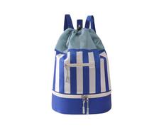 Swim Tote with Drawstring Closure, Front Zipper Pocket and Bottom Zipper Compartment for Gym and Bath Storage Pool Organizer Bag Locker Room Carry Bag Drawstring Shower Tote Divided Packing Travel