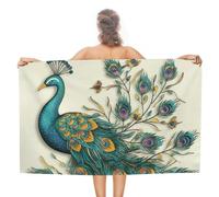 Swim Towels Peacock Pattern Sand Free Pool Towel Large Beach Blanket For Sport Gym Everyday Use 80X130Cm