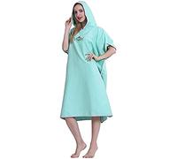 Swim Towels Towel Changing Robes Fits Adults Men Women Hooded Towel Poncho Robe Quick Dry Lightweight Microfiber Towelling Quick Drying Robe Short Sleeve for Surfing Swimming and Beach (GREEN)