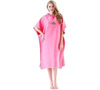 Swim Towels Towel Changing Robes Fits Adults Men Women Hooded Towel Poncho Robe Quick Dry Lightweight Microfiber Towelling Quick Drying Swim Robe Short Sleeve for Surfing Swimming and Beach(Pink)