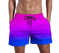 Swim Trunks Cover Knee Knee Length Swim Trunks with Zipper Men's Swim Trunks 2 in 1 Board Shorts with Zipper Pockets Surfing Sport 9 Inch Birthday Gifts Deals of The Day Sale