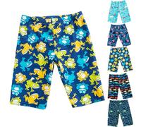 Swim Trunks for Boys Quick Dry Beach Board Shorts Teen Boy UPF 50+ Stretchy Swimming Surfing Diving Swimsuit Slim Fit High Waisted Birthday Party Bathing Suits (Black, 8-10 Years)