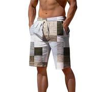 Swim Trunks Men 3D Print Beach Shorts Quick Dry Sweatpants Casual Short Breathable Stretch Half Pant with Pockets Waterproof Summer Pant for Outdoor,Hiking Available in Big & Tall White
