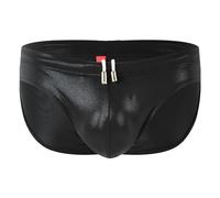 Swim Trunks Men - Male Hot Stamping Cool And Shiny Hot Spring Beach Tied Copper Pendant Triangle Swimming Pants