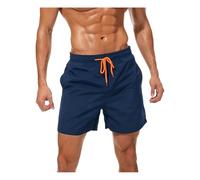 Swim Trunks Solid Color Waterproof Board Shorts Men's Swim Shorts Boys Beach Pants Black Blue Red Board Swimwear Surf Pants for Men