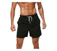Swim Trunks Solid Color Waterproof Board Shorts Men's Swim Shorts Boys Beach Pants Black Blue Red Board Swimwear Surf Pants for Men