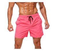 Swim Trunks Solid Color Waterproof Board Shorts Men's Swim Shorts Boys Beach Pants Black Blue Red Board Swimwear Surf Pants for Men