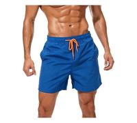 Swim Trunks Solid Color Waterproof Board Shorts Men's Swim Shorts Boys Beach Pants Black Blue Red Board Swimwear Surf Pants for Men