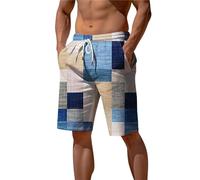 Swim Trunks Training Quick Dry Mens Beach Shorts Men's Swim Trunks 2 in 1 Swim Shorts with Lining with Zipper Pockets Surfing Stretchy Beach Shorts 70th Birthday Gifts for Men Coronation Gifts