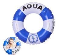 Swim Tubes Rings - Throwable Flotation Device with Handle Swimming Tubes | British Style Pool, Thickening Life Preserver Ring for Men, Women, Beach