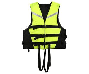 Swim Vest Adult Swim Jacket Unisex Function Detachable with Crotch Strap Swimming Vests Waistcoat for Boarding Kayaking Fishing Sports Training Equipment Yellow