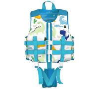 Swim Vest for Kids, 6-9 Years Toddler Swimming Float Vest, Children Training Buoyancy Aid with Collar Handle Safety Reinforced with Adjustable Safety Strap for Girls Boys - White/L (66-88 lb)