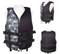 Swim Vest Modern Design Swim Jacket Portable Swim Jackets High Buoyancy Lifevest Adult Kayak Vest Adjustable Jacket with Zippered Pockets for Boating Swimming Watersports(black,2XL)