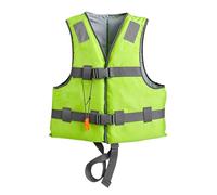 Swim Vest Unisex Swim Float Jackets with Adjustable Straps and Whistle Water Sports Jacket Reflective Strips Waterproof Waistcoat Gilet Swimsuit for Outdoor Swimming Boating (Green #1, XL)