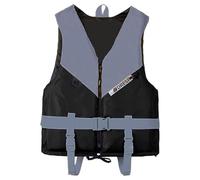 Swim Vest Unisex Swim Jackets with Strap and Whistle Reflective Strips Gilet Swimsuit for Pool Summer Kayaking Beach Play Snorkeling Holiday (X1-Grey, XXL（90KG+）)