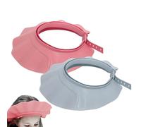 Swim Visor for Children | 2 Pieces Adjustable Head Cap Soft Waterproof Shield Bath Visitor for Bathing Shower Swimming Swimmer Home Bathroom Sink Eyes Adults