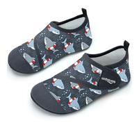 Swim Water Shoes Boys Kids Toddlers Baby Beach Shoes Aqua Pool Swimming Socks River Sea Sand Footwear(Shark Grey 22/23)