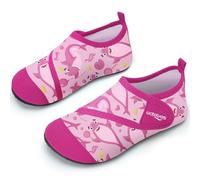 Swim Water Shoes Girls Kids Toddlers Baby Beach Shoes Aqua Pool Swimming Socks River Sea Sand Footwear(Shark-Pink 30/31)