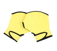 Swim Webbed Gloves for Swimming Training, Nylon Yellow Aquatic | Anti Skid, Keeps Hands Warm, Easy to Wear, Wear Resistant, for Water Fitness Classes and Swim Laps
