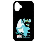 Swim With Me Beach I Love Swimming Funny Fish Shark Sport Case for iPhone 16 Plus