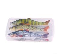 Swimbait 12cm 16.8g with Multi-Joint Plastic Body and High Carbon Steel Hook for Dependable Performance in Lakes Rivers and Estuary Shorelines (Style A)