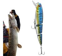 Swimbait Articulated Fishing Bait with Multiple Joints | Multi-Articulated Swimbait with Triple Hooks | Low Fishing Lily to Swim Slow to Life After Fresh Water and Water