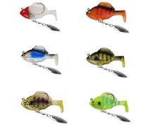 Swimbait Fishing Lures for Trout,Hidden Ultra-Sharp Hook in The top fin Realistic, Sinking Move for More Bites,Multiple Pre Rigged Jig Head Soft Fishinglures (6A)