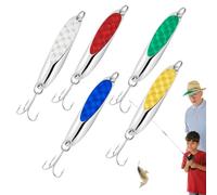 Swimbait Rotating Bait Spoon, 5 Pieces for Trout and Perch | for Freshwater and Salt Waters, Lake River Boat Kayak Shore Trout Perch Salmon Catfish