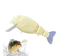 Swimbaits 12.4 cm Raw Unpainted Lure Soft Lure with 3 Sections Body, for Beginners Lake Pond Stream Coastal Coast Outdoor