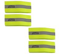 SwimCell High Visibility Reflective Armbands - Reflective Running Gear - Elasticated Hi Vis Bands - Walking Reflective Straps - Hi Vis Running bands - Neon Yellow
