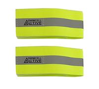 SwimCell High Visibility Reflective Armbands - Reflective Running Gear - Elasticated Hi Vis Bands - Walking Reflective Straps - Hi Vis Running bands - Neon Yellow
