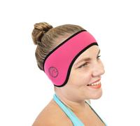 SwimCell Neoprene Headband For Swimming - Swim Ear Band Protection - Reversible and Adjustable Earwarmer - 4mm Thick For Cold Water, Skiing & Sport- Men and Women- Pink